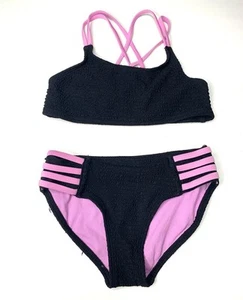 More Than Magic Top Bottom Black Pink | Girls 6/6X S - Picture 1 of 4