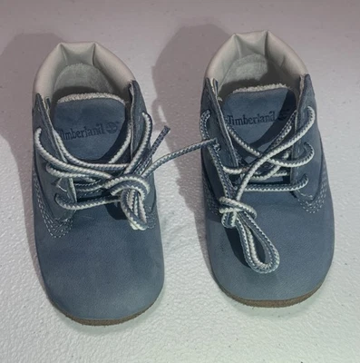 Timberland Botas Azules Suela Suave Infantil Cuna Bebé Niño Pequeño Con Cordones Talla 1 Foto 1 de 4