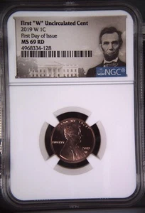 2019 W Lincoln Cent 1C NGC MS69RD First Day Of Issue - Picture 1 of 2