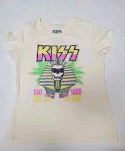 KISS Shirt Hot In The Shade Youth Size 18 Tour Rock Band Concert 1990 White  - Picture 1 of 8