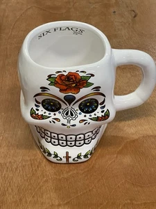Six Flags Day of the Dead Dia De Los Muertos Mug Skull 💀 - Picture 1 of 7