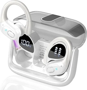 Aptkdoe Bluetooth Headphones Sports Headphones Wireless Bluetooth 5.3 with ENC M - Picture 1 of 7