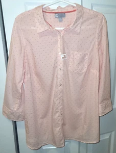 Women's Shirt, Top, Large to XL to 1X, NWT, JCP, LS, Buttons, Soft, Nice! - Picture 1 of 20