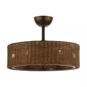 Parrot Uncle Ceiling Fans W/ Lights 18.1" Bladeless Residential Steel Bronze - Picture 1 of 9