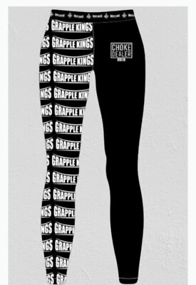Choke DEALER BJJ Spats MMA Compression Pants No Gi Tights Grappling Leggings - Image 1 of 4