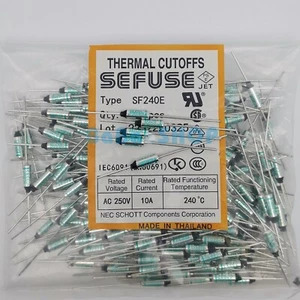 5pcs SF240E 240°C SEFUSE Cutoffs 10A 250V NEC Thermal Fuse Celsius Degree 464°F - Picture 1 of 2