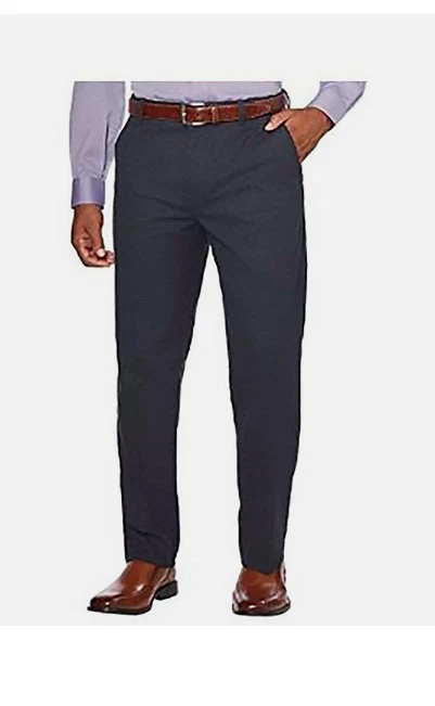 KIRKLAND SIGNATURE MEN'S NON-IRON COMFORT PANTS ( BLACK PIN DOT 33W x 34L)NWT - Image 1 of 3