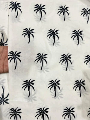 Indian Hand Block Print 1435 Pure Cotton Fabric New Floral Print 2.5 Yard - Image 1 of 4