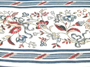 Wallpaper Border Blue Pink Red Flower Floral Vine Newport White Wall 551672 NIP - Picture 1 of 2