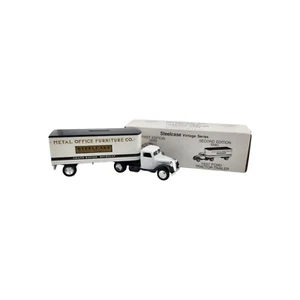 Steelcase 1937 Ford Tractor-Trailer Coin Bank Metal Office Furniture Ertl #2020G - Picture 1 of 18
