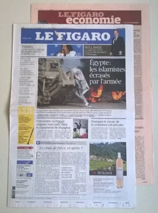 LE FIGARO N°21 471 du 16/08/2013 - MORT DE SLAWOMIR MROZEK / Egypte: 525 morts - Picture 1 of 11