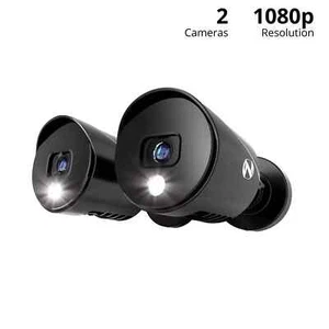 New!!! CM-DP2BK-B Add On Wired 1080p Deterrence Cameras - 2 Pack - Picture 1 of 3