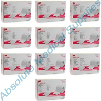 *240-Rolls * 3M Transpore Surgical Hypoallergenic Tape 0.5" x 10 Yards 1527-0 - Image 1 of 4