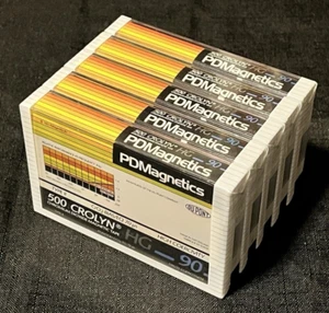 Lot of 5 New PDMagnetics 500 CROLYN HG90 Type II  Cassette Tape Switzerland 1983 - Picture 1 of 6
