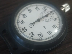 Vintage Chronograph Stopwatch  plastic Pocket Soviet USSR not working - Picture 1 of 16
