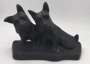 TERRIER Dog CAST IRON DOOR STOP SCOTTISH FIGURINE vintage RARE Decor - Picture 1 of 8