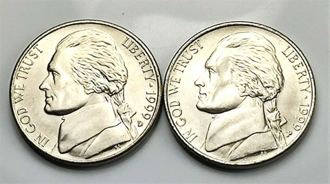 1999  P & D  Jefferson Nickel - BU Set Pulled From OBW Rolls Cover