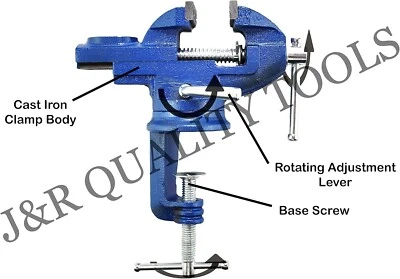 VCT 2" Swivel Bench Vise Clamp With Anvil Vice Hobby Tool Table Vise  - Image 1 of 4