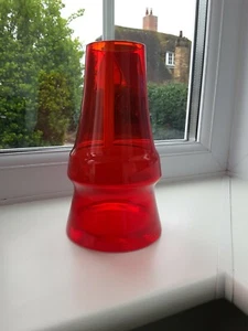 Riihimaki/Riihimaen 'Piippu' red art glass vase designed by Aimo Okkolin - Picture 1 of 8
