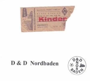 Ticket / Eintrittskarte 64/65 Freundschaft Werder Bremen - Indonesien - Imagen 1 de 1