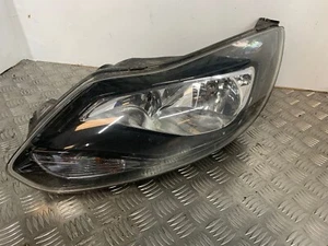 FORD FOCUS MK3 2011-2015 BLACK N/S/F HEADLIGHT PASSENGER SIDE NON XENON USED - Picture 1 of 7