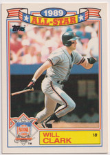 1990 Topps All Star Set #2 Will Clark San Francisco Giants