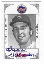BRIAN OSTROSSER 1991 METS THE WIZ AUTOGRAPHED SIGNED # 304 NEW YORK METS