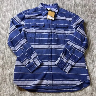 The North Face Flannel Shirt Men Extra Large Blue Striped Arroyo Outdoors Hiking - Image 1 of 4