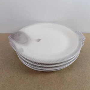 4 Waechtersbach Ceramic Sole Flounder Fish Plates 10.75" Across Germany - Picture 1 of 6