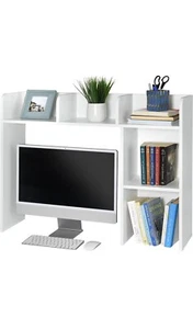 GlossyEnd Sturdy and Elegant Wood Dorm Desk Bookshelf Organizer, Office Desk - Picture 1 of 6