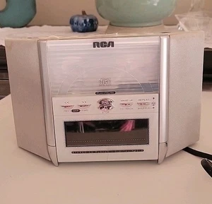 RCA Compact Stereo CD Player, AM/FM Radio & Deck-Alarm Clock. Works. No. RP3750A - Picture 1 of 6