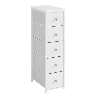 Narrow Storage Cabinet for Small Spaces Slim Skinny Bathroom Dresser Tall Dor... - Image 1 of 4