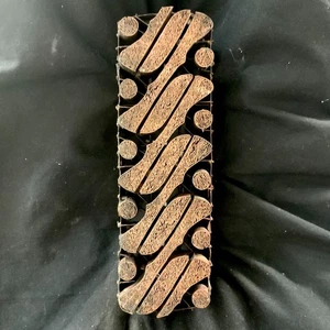 Copper Tjap Cap Chop Stamp Block Parang Stripe 7.25" x 2.25" Traditional - Picture 1 of 2