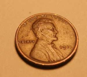 1911 P LINCOLN PENNY  FINE 8 - Picture 1 of 2