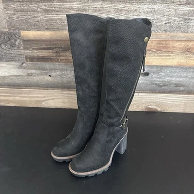 WHITE MOUNTAIN Mujer Negro Hebilla Berlín Punta Redonda Tacón Bloque Botas Zapatos 5 M Foto 1 de 4