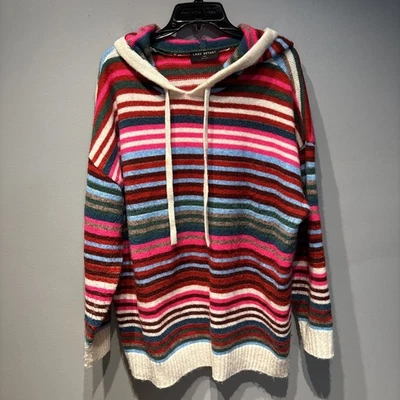 Suéter con Capucha Lane Bryant Lurex Rayas Brillantes Para Mujer Talla 18 Artístico Acogedor Foto 1 de 4