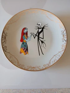 Set of 4 Jack Skellington & Sally Colorful 8" Salad / Dessert Plates - Picture 1 of 9