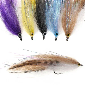 Fish Eyes Silky Fiber Streamer Flies Fly Lure Pike Trout Fishing Lure Tackle New - Picture 1 of 18