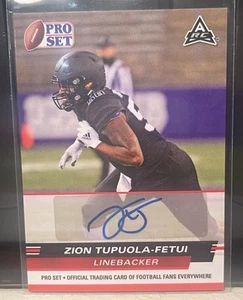 Zion Tupuola-Fetui 2022 Leaf Pro Set Draft Auto Red #PSA-ZTF Washington Huskies - Picture 1 of 2