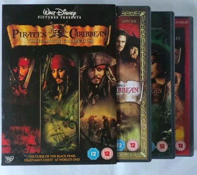 Pirates of the Caribbean Trilogy DVD ❤️ (2007) Keith Richards Johnny Depp VGC - Image 1 of 4