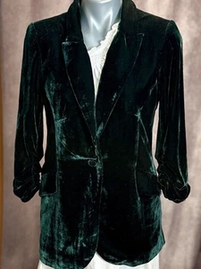 Rachel Zoe Green Velvet Blazer Size Medium - Picture 1 of 8