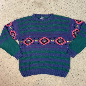 Vintage Woolrich Colorful Aztec Sweater Crewneck Size XL Men's - Picture 1 of 4