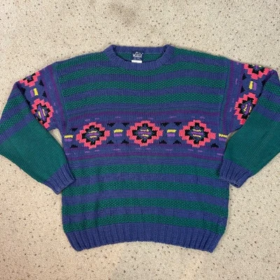 Vintage Woolrich Colorful Aztec Sweater Crewneck Size XL Men's - Image 1 of 4