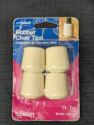 4 puntas de silla de goma blanca Foto 1 de 2