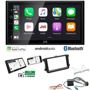 JVC Autoradio Apple CarPlay Android für Skoda Octavia II Facelift 2009-2013 - Bild 1 von 8