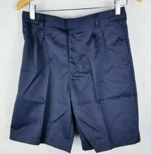 Boys' Uniform Shorts Blue Sz 14 Pleat Front Adjustable Waist Dark Navy - Picture 1 of 8