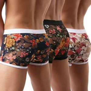 81-023 Hombre Boxer Pantalones SIN COSTURAS Transparentes ORO Bordados PUNTAS en S a 2XL - Imagen 1 de 40