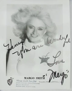Margo Smith Country Star, Fotografía Original Autografiada en B&W, Rubia - Imagen 1 de 5