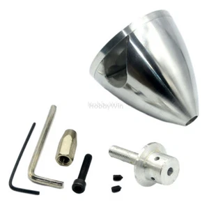2 Bladed 2.25in 57mm Alloy Spinner for 5mm shaft motor RC Model Airplane Warbird - Picture 1 of 9