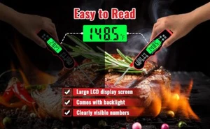Instant Read Digital Meat Thermometer – Waterproof, Backlit, Magnet - Picture 1 of 1
